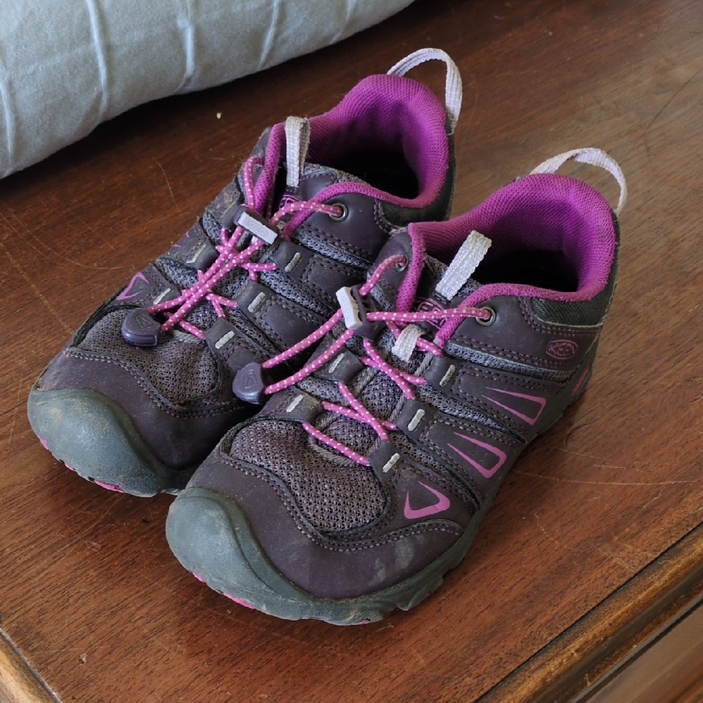 Purple and Gray Hiking Shoes